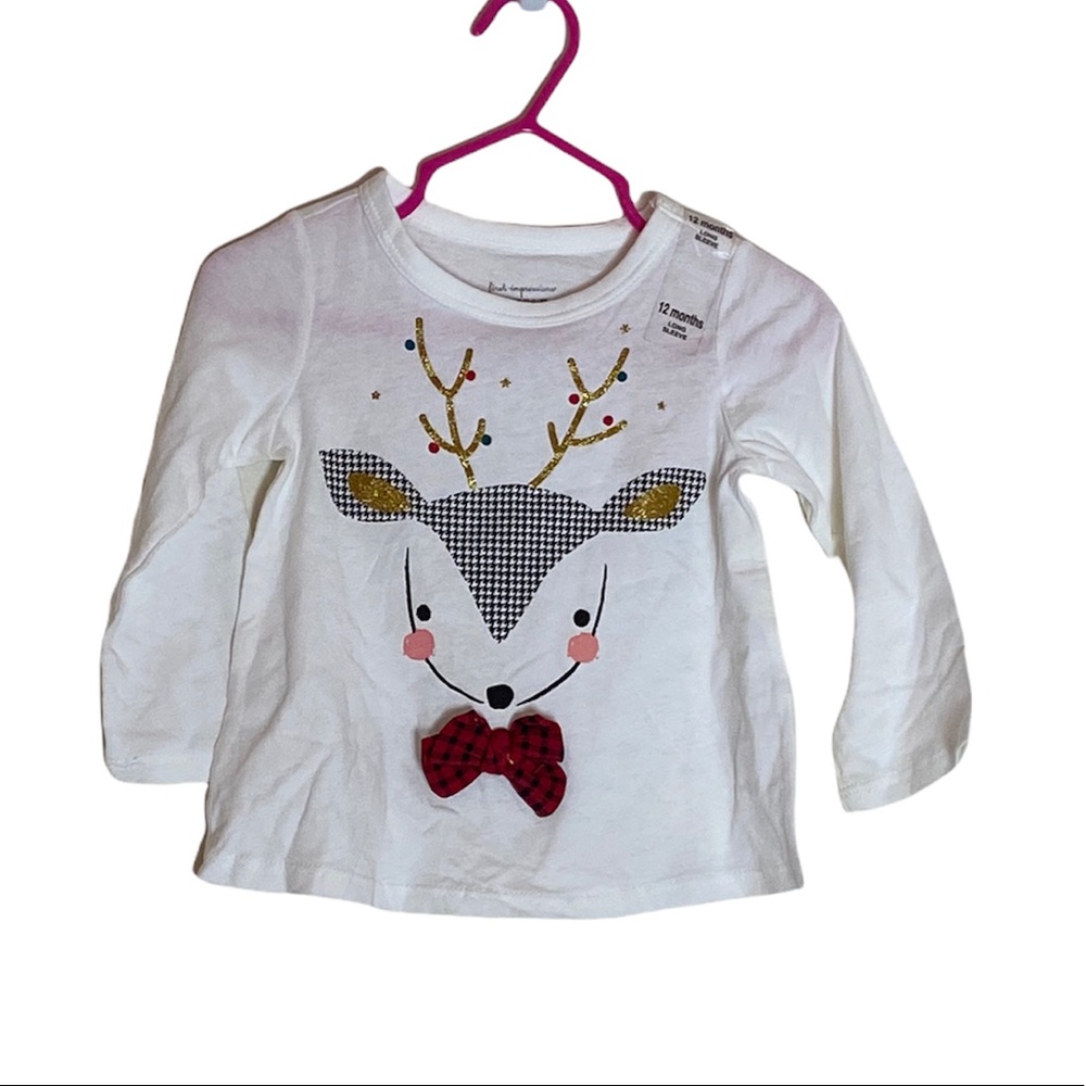 First Impressions Long Sleeve Christmas Shirt 12 Months